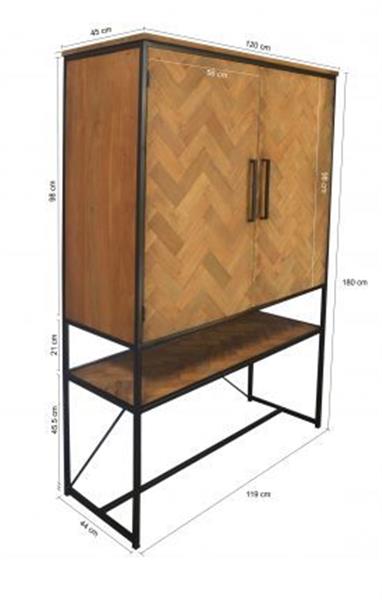 Grote foto kast accent 2 deurs 120x45x180 cm huis en inrichting eettafels