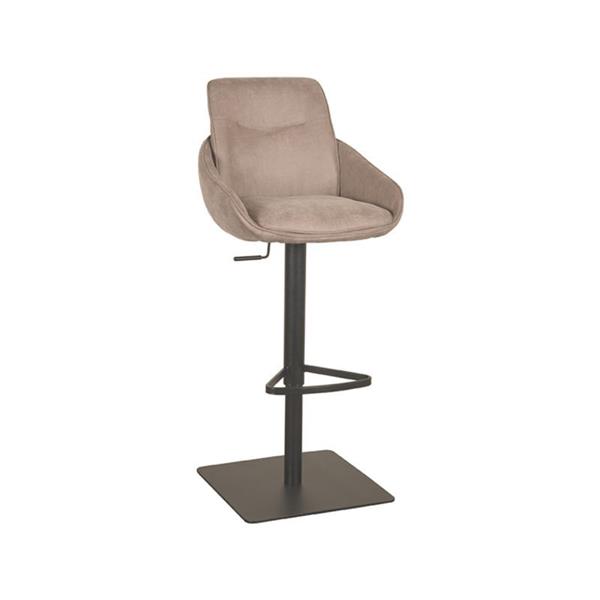 Grote foto barkruk beauty 52x58 5x88 5 113 cm taupe micro suede in hoogte verstelbaar verwacht vanaf wk 21 huis en inrichting eettafels