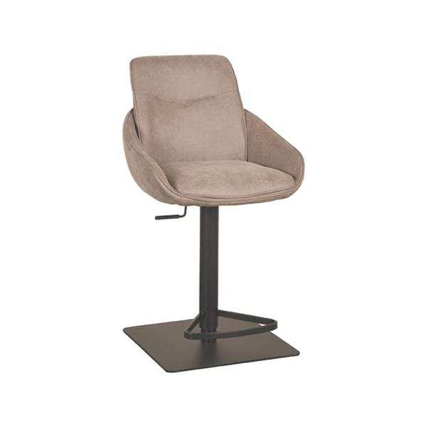Grote foto barkruk beauty 52x58 5x88 5 113 cm taupe micro suede in hoogte verstelbaar verwacht vanaf wk 21 huis en inrichting eettafels
