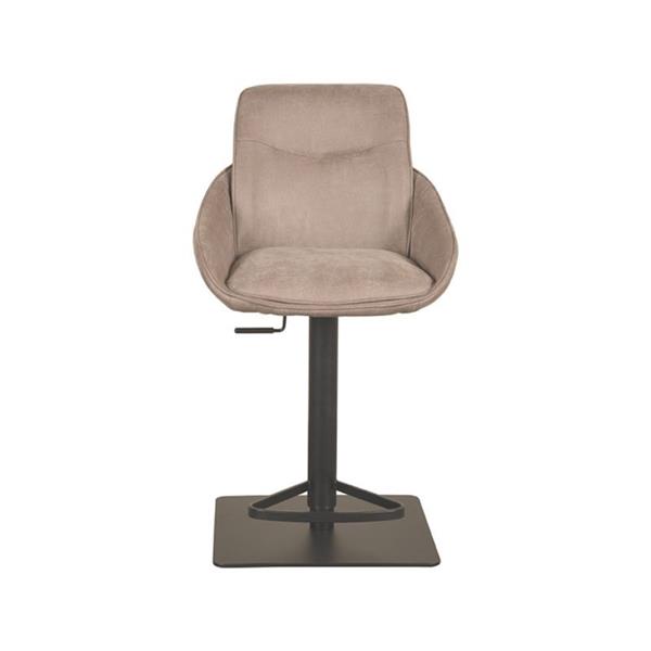 Grote foto barkruk beauty 52x58 5x88 5 113 cm taupe micro suede in hoogte verstelbaar verwacht vanaf wk 21 huis en inrichting eettafels