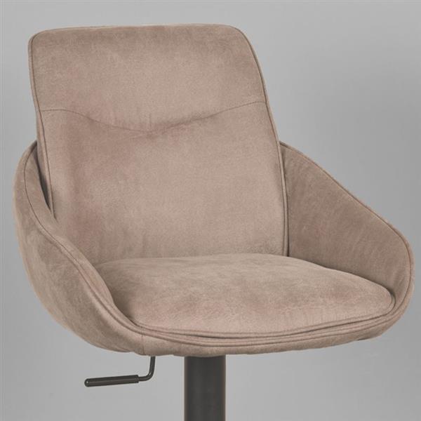 Grote foto barkruk beauty 52x58 5x88 5 113 cm taupe micro suede in hoogte verstelbaar verwacht vanaf wk 21 huis en inrichting eettafels