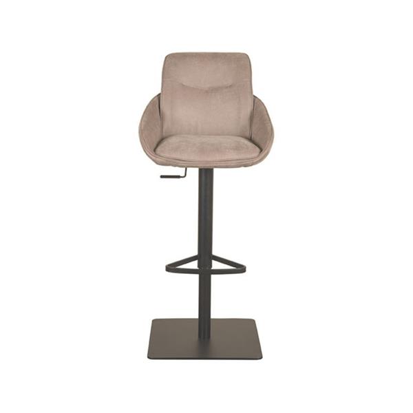 Grote foto barkruk beauty 52x58 5x88 5 113 cm taupe micro suede in hoogte verstelbaar verwacht vanaf wk 21 huis en inrichting eettafels
