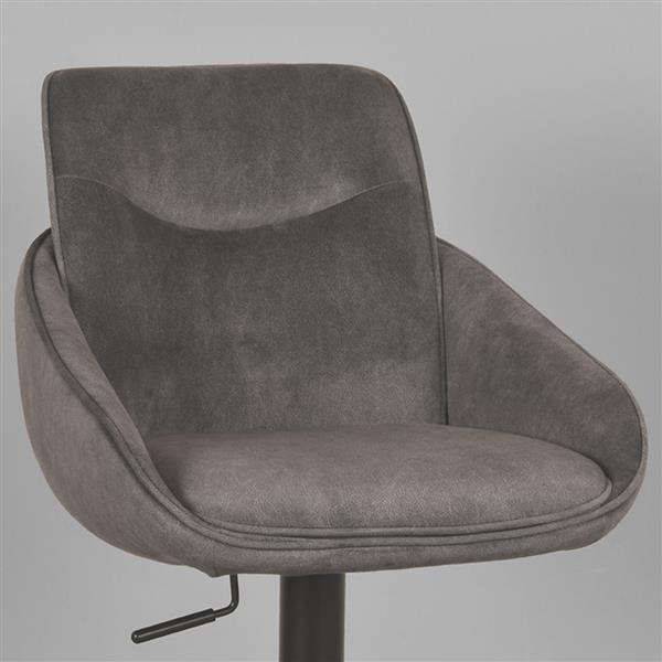 Grote foto barkruk beauty 52x58 5x88 5 113 cm antraciet cosmo zwart metaal huis en inrichting eettafels