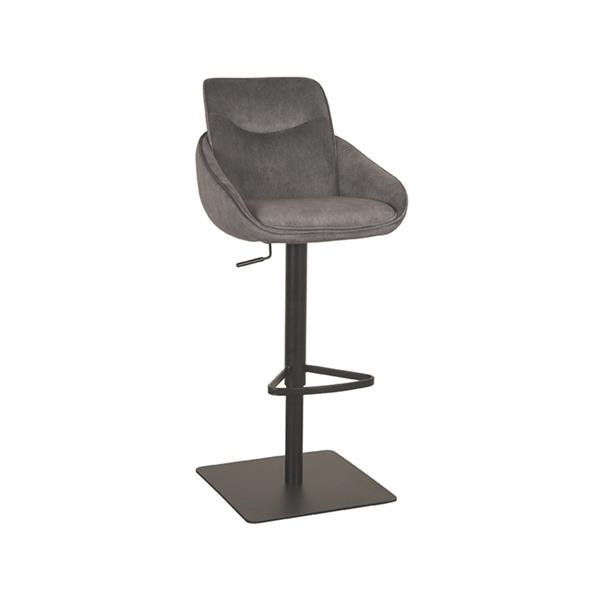 Grote foto barkruk beauty 52x58 5x88 5 113 cm antraciet cosmo zwart metaal huis en inrichting eettafels