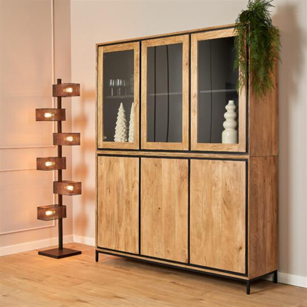 Grote foto vitrinekast richwood 160 cm huis en inrichting eettafels