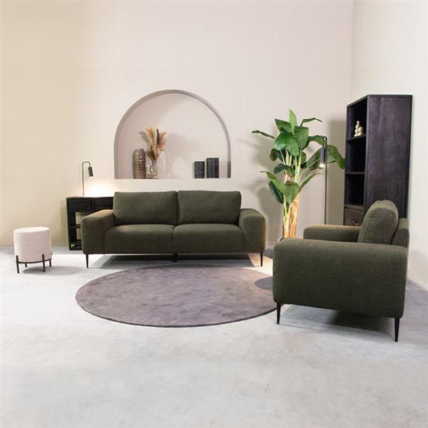 Grote foto bank ferraro 3 zits 212x88x85 cm hunter touch zwart metaal huis en inrichting eettafels