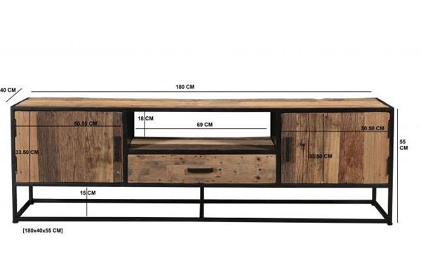 Grote foto tv meubel dakota 180x45x55 cm huis en inrichting eettafels