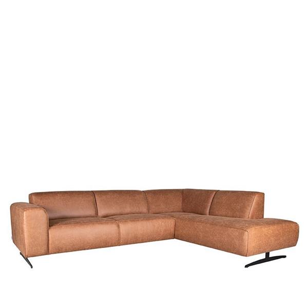 Grote foto bank modena 2.5 zits ottomane cognac leder voorstaand rechts huis en inrichting eettafels