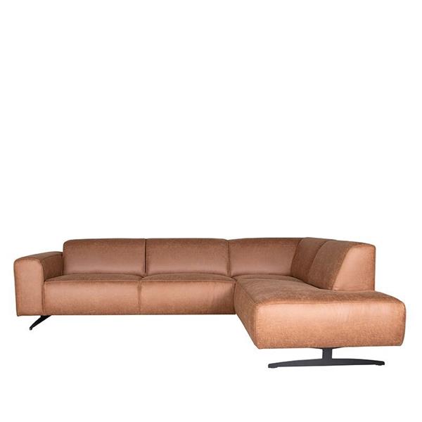 Grote foto bank modena 2.5 zits ottomane cognac leder voorstaand rechts huis en inrichting eettafels