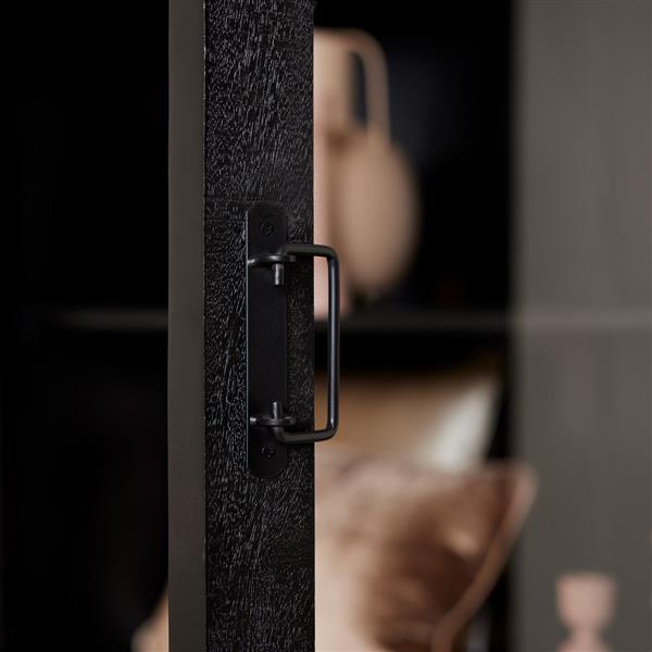 Grote foto vitrinekast boaz black edition 180x45x115 cm huis en inrichting eettafels