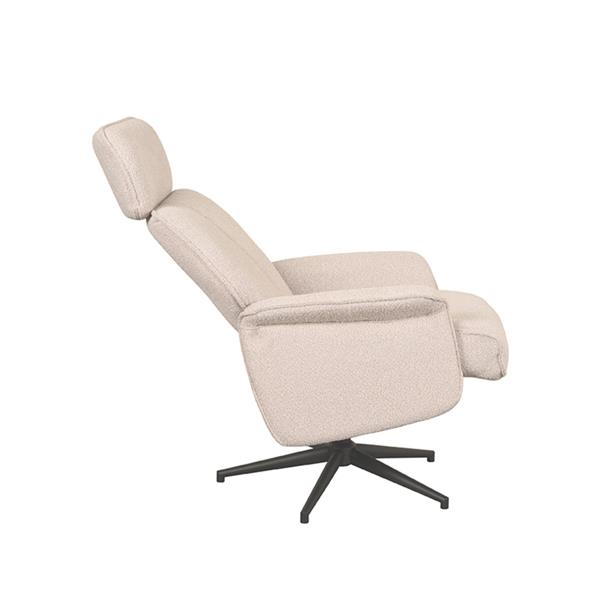 Grote foto relaxfauteuil verdal 77x79x109 cm naturel boucle zwart metaal huis en inrichting eettafels