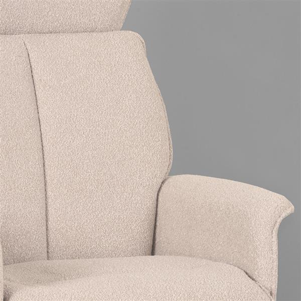 Grote foto relaxfauteuil verdal 77x79x109 cm naturel boucle zwart metaal huis en inrichting eettafels