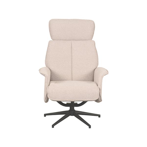 Grote foto relaxfauteuil verdal 77x79x109 cm naturel boucle zwart metaal huis en inrichting eettafels