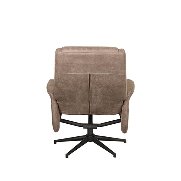 Grote foto relaxfauteuil bergen 77x76x105 cm taupe micro suede zwart metaal huis en inrichting eettafels