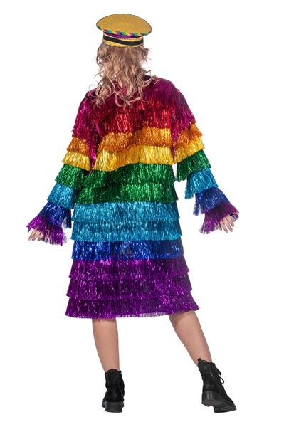 Grote foto regenboog jas dames tinsel lang verzamelen overige verzamelingen