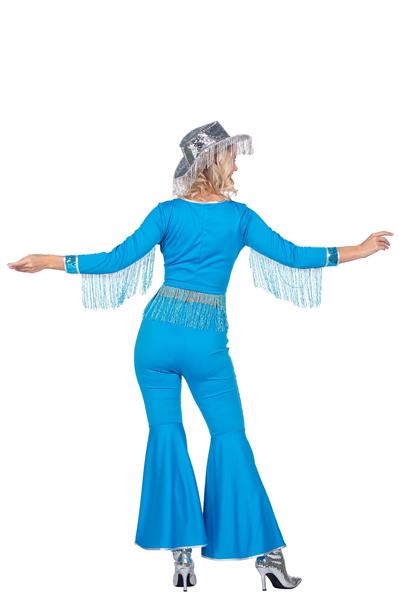 Grote foto western kostuum blauw dames glamorous franjes 2 delig verzamelen overige verzamelingen