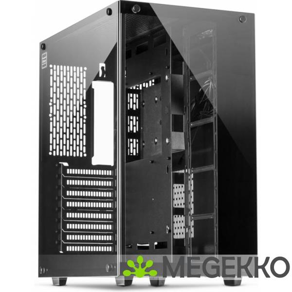 Grote foto inter tech c 701 panorama zwart computers en software behuizingen en kasten