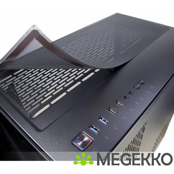 Grote foto inter tech c 701 panorama zwart computers en software behuizingen en kasten