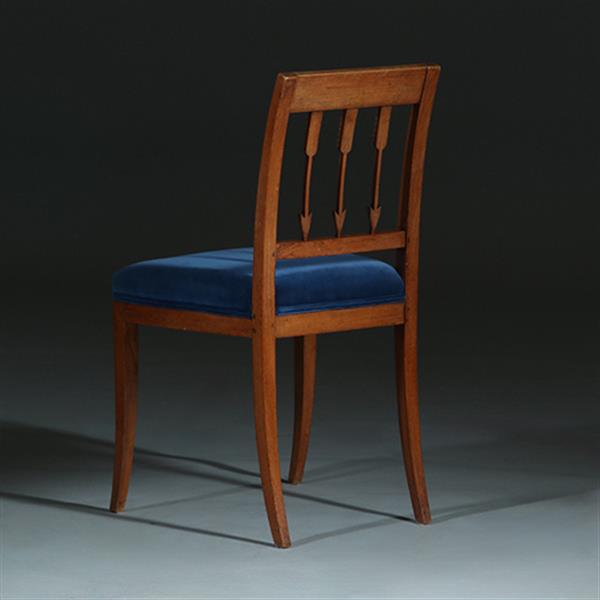 Grote foto 10 stoelen ca 1800 op sabelpoten en pijlen in de rug incl stof naar wens no.252015 antiek en kunst stoelen en banken