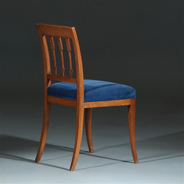 Grote foto 10 stoelen ca 1800 op sabelpoten en pijlen in de rug incl stof naar wens no.252015 antiek en kunst stoelen en banken