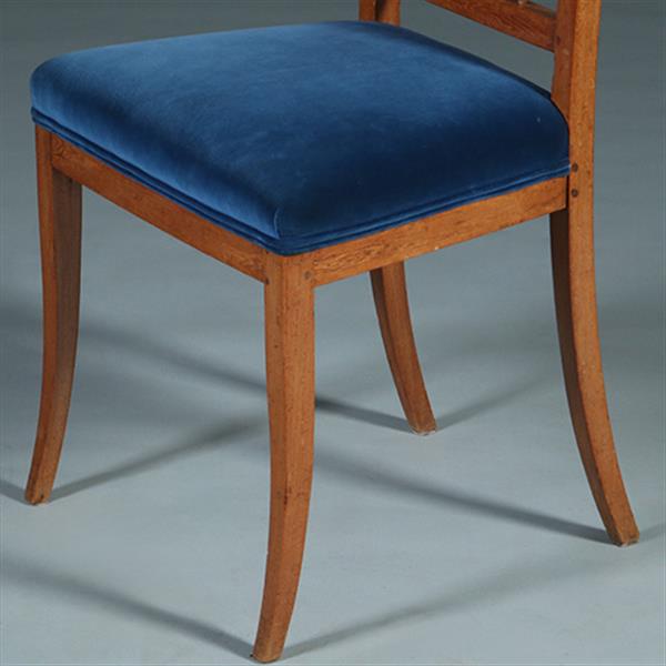 Grote foto 10 stoelen ca 1800 op sabelpoten en pijlen in de rug incl stof naar wens no.252015 antiek en kunst stoelen en banken