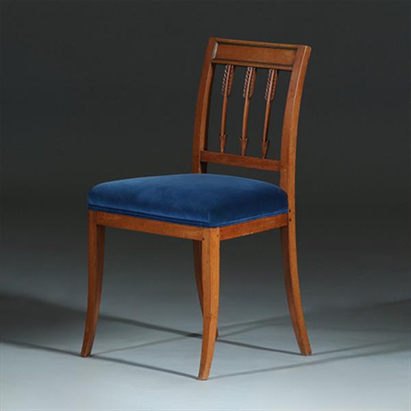 Grote foto 10 stoelen ca 1800 op sabelpoten en pijlen in de rug incl stof naar wens no.252015 antiek en kunst stoelen en banken