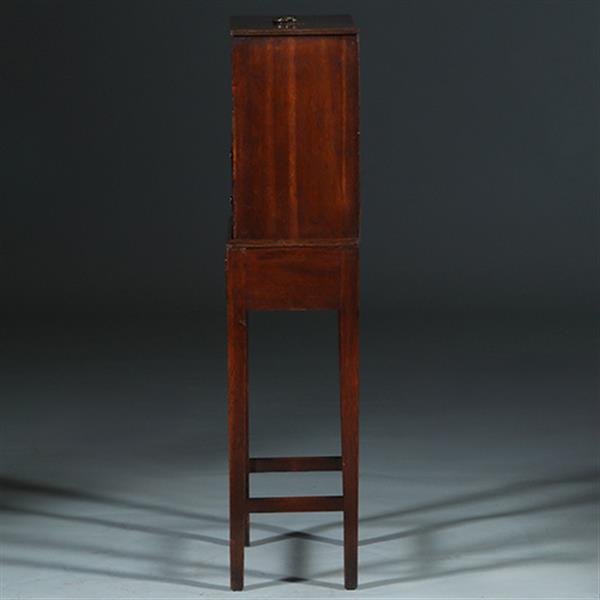 Grote foto engels tafelkastje met drie laden in eiken draagbare bovenkant ca 1775 no.252030 antiek en kunst stoelen en banken