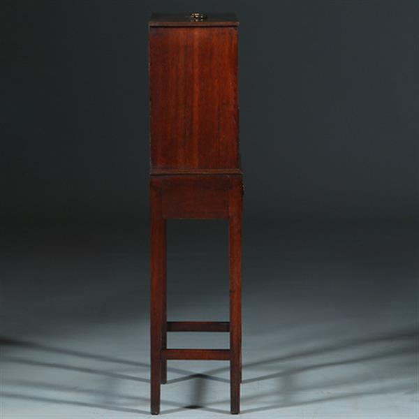 Grote foto engels tafelkastje met drie laden in eiken draagbare bovenkant ca 1775 no.252030 antiek en kunst stoelen en banken