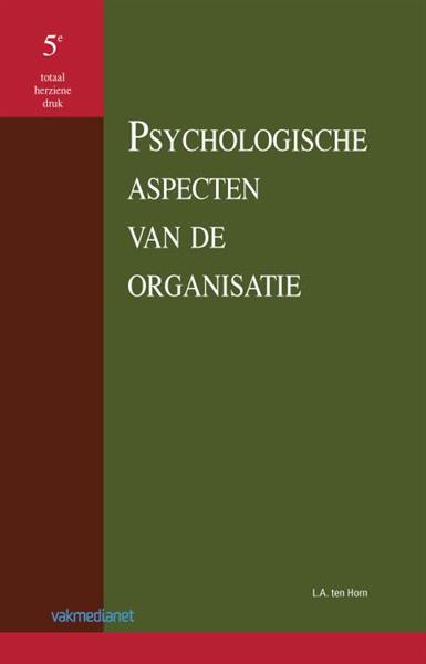 Grote foto psychologische aspecten van de organisatie boeken overige boeken