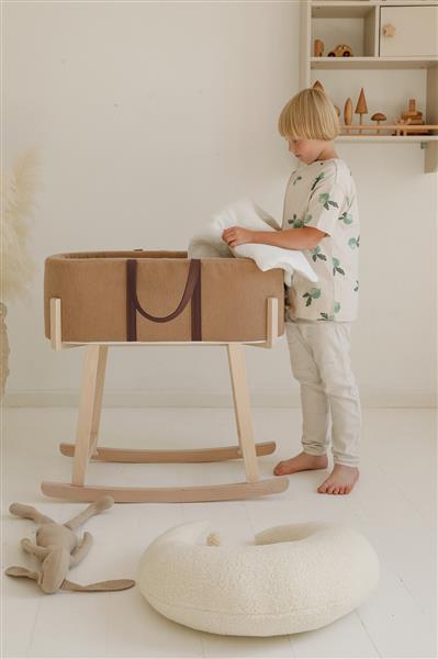 Grote foto mosesmand rib mokka mokka met matras kinderen en baby complete kinderkamers