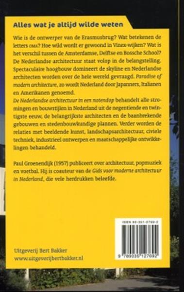 Grote foto de nederlandse architectuur in een notendop boeken fotografie en design