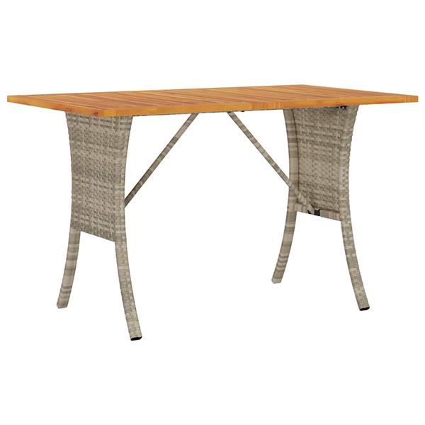 Grote foto vidaxl tuinbank 3 zits met kussens tafel poly rattan lichtgrijs tuin en terras tuinmeubelen