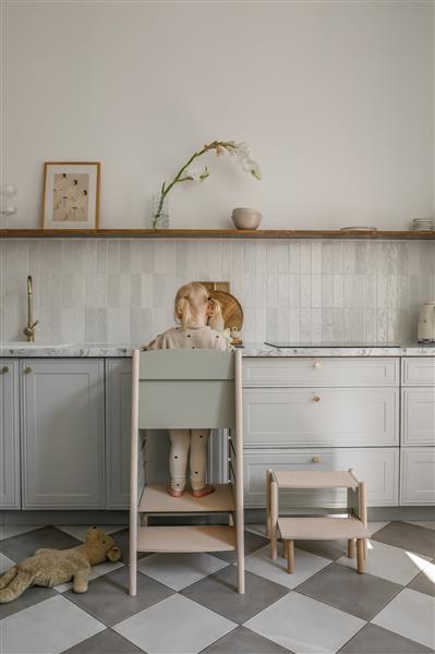 Grote foto kitchen helper naturel verstelbaar naturel kinderen en baby overige