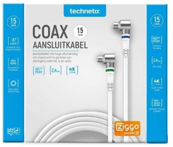 Grote foto technetix coaxkabel rla 21 ziggo geschikt diverse lengtes audio tv en foto onderdelen en accessoires