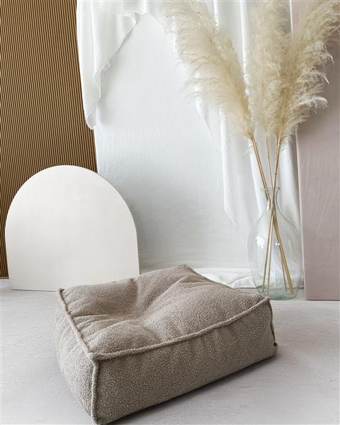 Grote foto boucl ottoman kinderpoef beige beige kinderen en baby complete kinderkamers