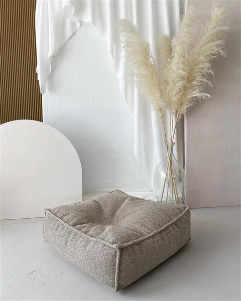 Grote foto boucl ottoman kinderpoef beige beige kinderen en baby complete kinderkamers