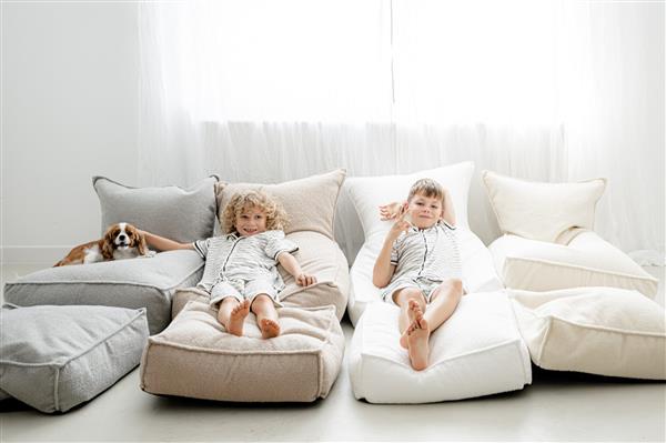 Grote foto boucl zitzak voor kinderen cr me beanbag cr me kinderen en baby complete kinderkamers