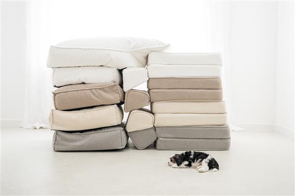 Grote foto boucl lounger beige kinderstoel lounger en speelplek beige kinderen en baby complete kinderkamers