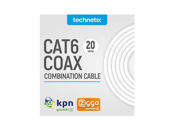 Grote foto technetix combikabel cat6 c18 20 meter cat6 coax rg59t eca audio tv en foto onderdelen en accessoires