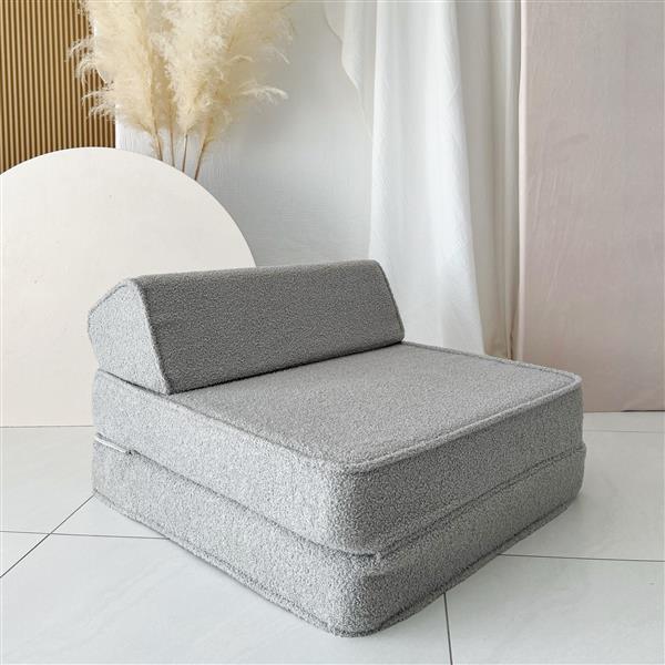 Grote foto boucl lounger wit kinderstoel lounger en speelplek grey kinderen en baby complete kinderkamers