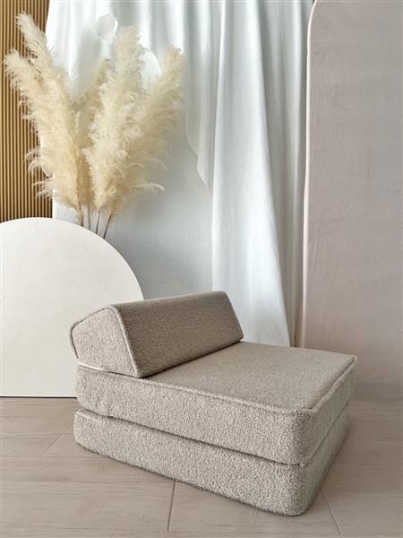 Grote foto boucl lounger beige kinderstoel lounger en speelplek beige kinderen en baby complete kinderkamers