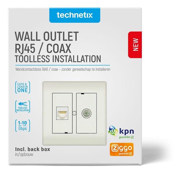 Grote foto technetix cl50 combi tv rj45 wcd einddoos doe het zelf en verbouw lasapparaten