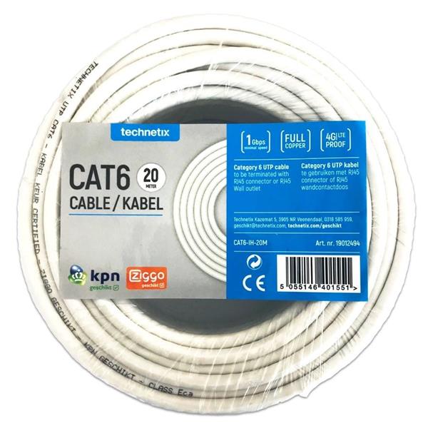 Grote foto technetix cat6 ih 20 installatiekabel 20 meter eca audio tv en foto onderdelen en accessoires