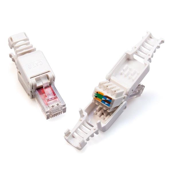 Grote foto echnetix rj45 diy connectoren cat6 per 2 stuks computers en software netwerkkaarten routers en switches