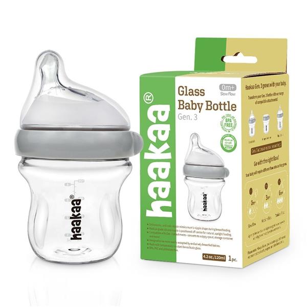 Grote foto gen 3. glazen babyfles grey 120ml audio tv en foto algemeen