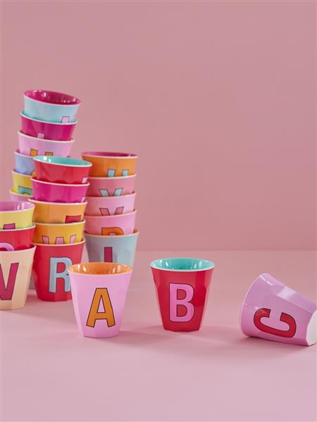Grote foto melamine beker pink heart medium audio tv en foto algemeen