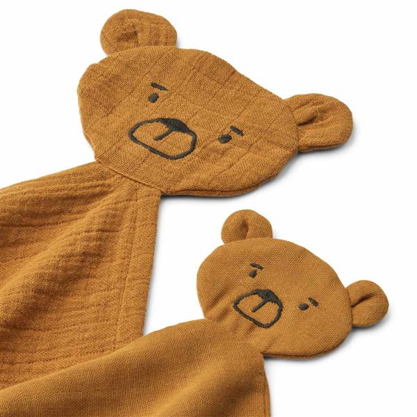 Grote foto knuffeldoek ayla bear golden caramel 2 st audio tv en foto algemeen