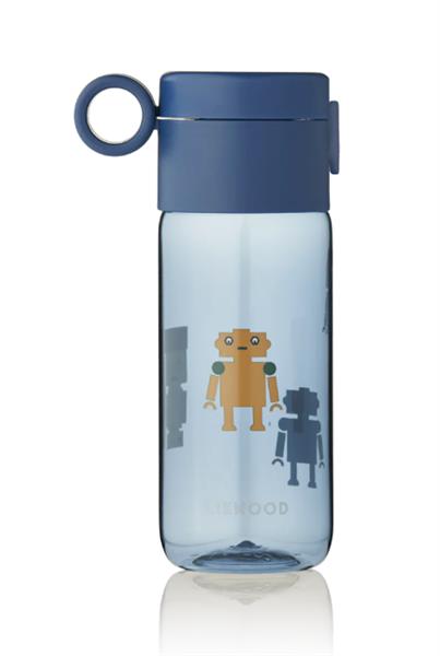 Grote foto drinkfles clemence bottle 350ml robots indigo blue audio tv en foto algemeen
