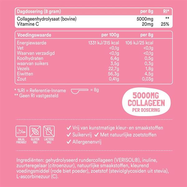 Grote foto collagen powder lemonade 240gr audio tv en foto algemeen