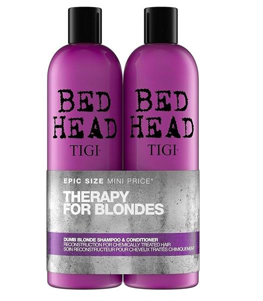 Grote foto bed head therapy for blondes xxl set 2x750ml audio tv en foto algemeen